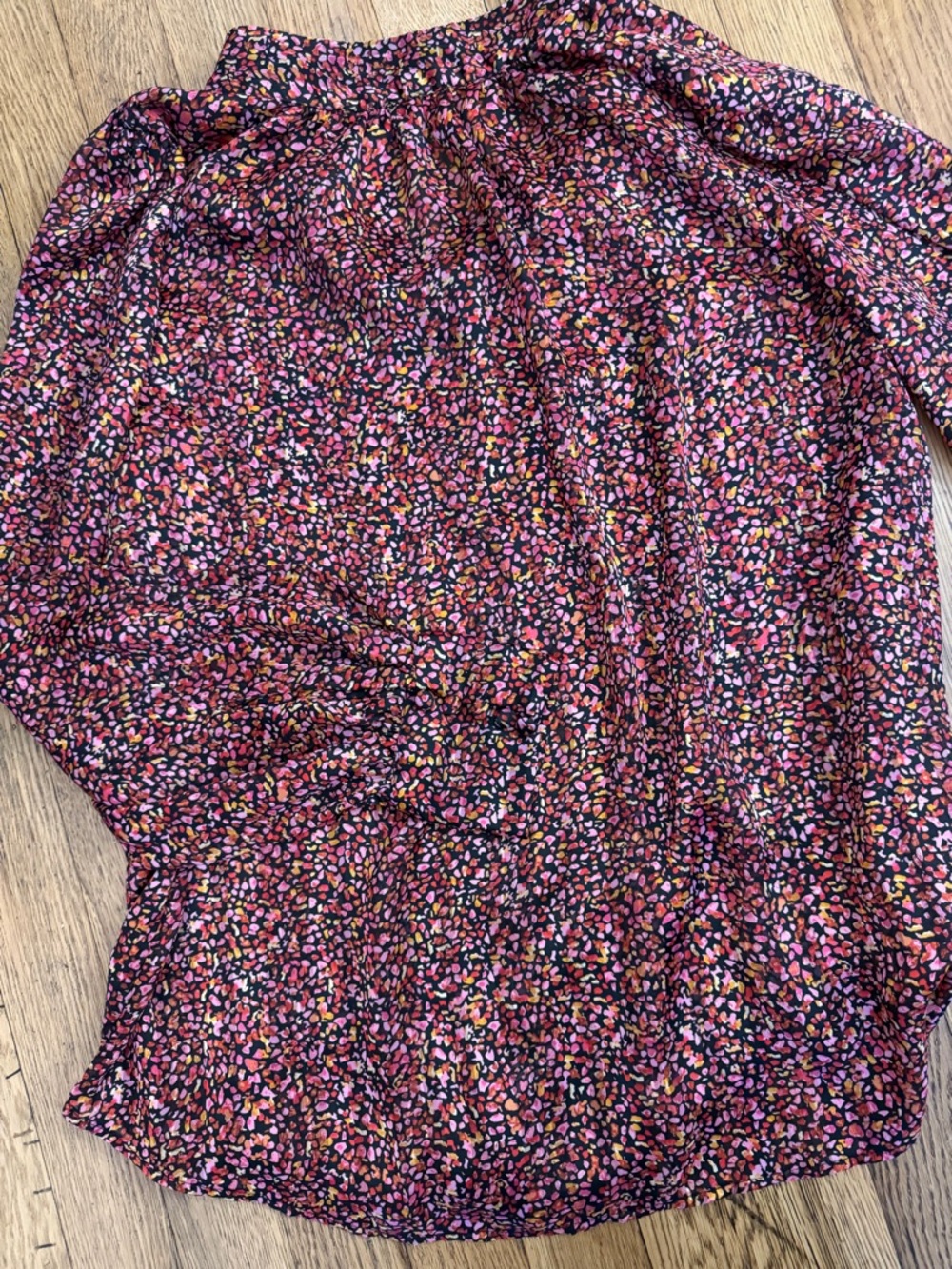 H&M Multicolor Floral Print Blouse (Pink, Orange, Yellow, Black)